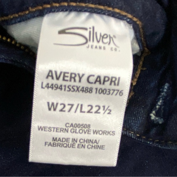 Silver Avery Capri Pants Denim Capris - Picture 5 of 10